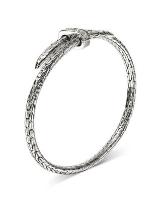 Sterling Silver Spear Diamond Pav&eacute; Flex Bypass Cuff Bracelet
