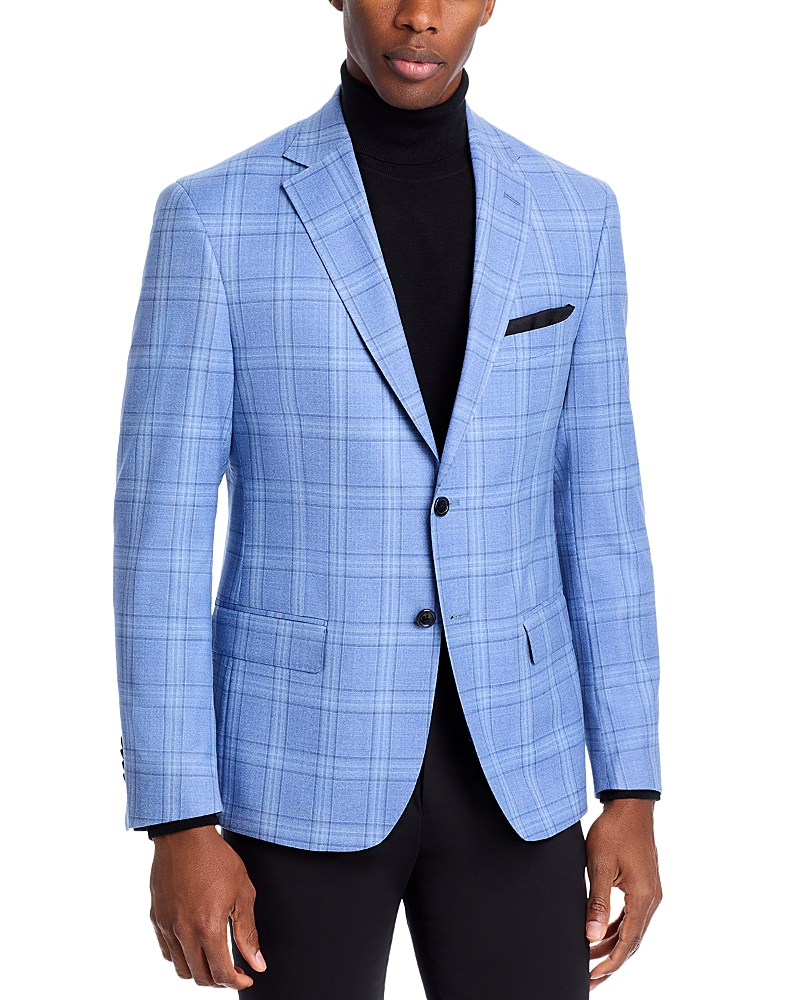 The Men's Store At Bloomingdale's Tonal Plaid Regular Fit Sport Coat - Exclusive In Light Blue