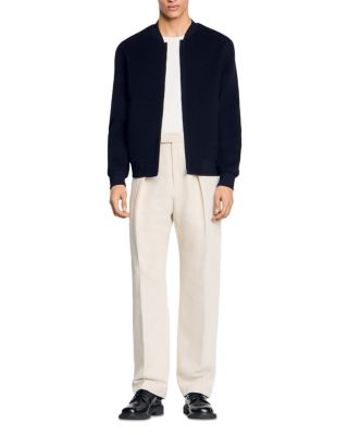 Double Faced Wool Blend Varsity Jacket