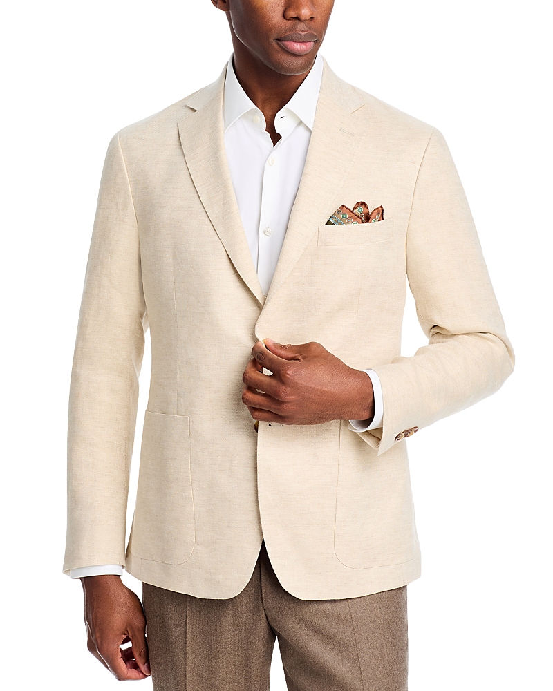 The Men's Store At Bloomingdale's Delave Linen Hopsack Regular Fit Unstructured Sport Coat - Exclusi In Tan
