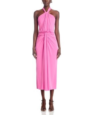 Kaily Twist Halter Midi Dress
