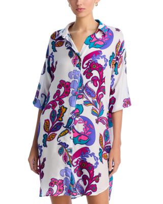 Johnny Was - Paisley Cover-Up Shirt Dress