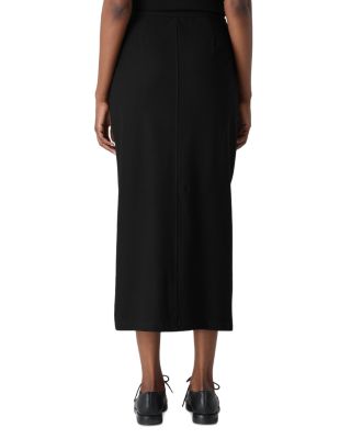 Washable Silk Crepe Maxi Straight Skirt