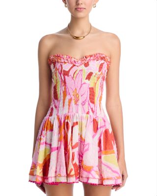 Cory Smocked Strapless Dress