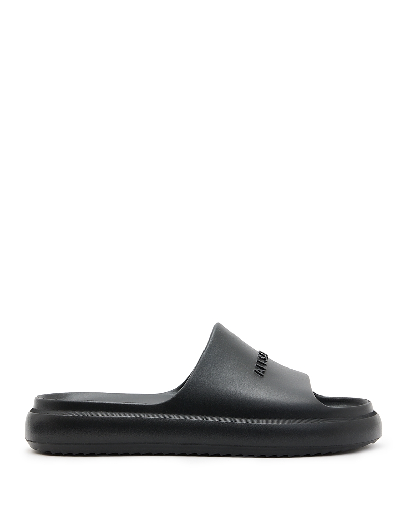 Allsaints Dune Slip On Logo Slides In Black
