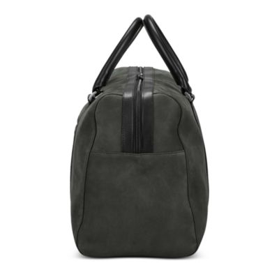 Compact Leather Weekender Bag