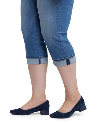 Marilyn High Rise Cropped Straight Cuffed Jeans in Inspire