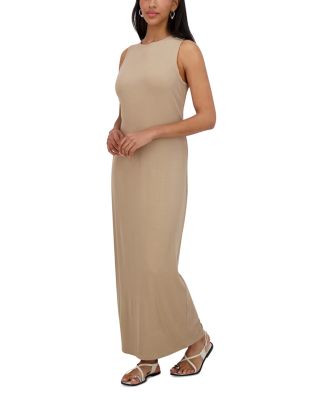 Sleeveless Crewneck Straight Dress