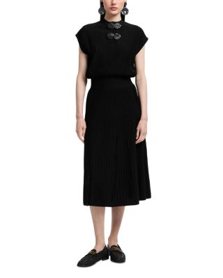 Ottoman Stitch Rhinestone Dress