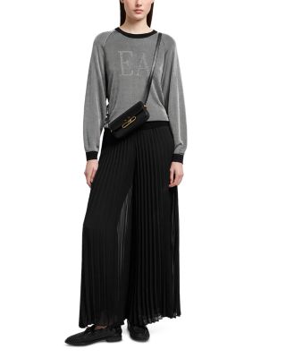 Palazzo Plisse Techno Georgette Trousers 