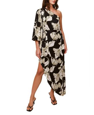 Hutch - Adina One Shoulder Bat-wing Maxi Dress