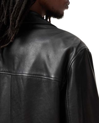 Lucas Regular Fit Leather Coat