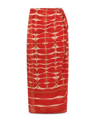 Agni Flora Tie Side Cover-Up Skirt