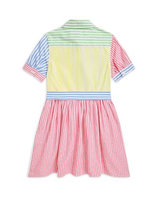 Girls' Striped Cotton Fun Shirt Dress - Little Kid