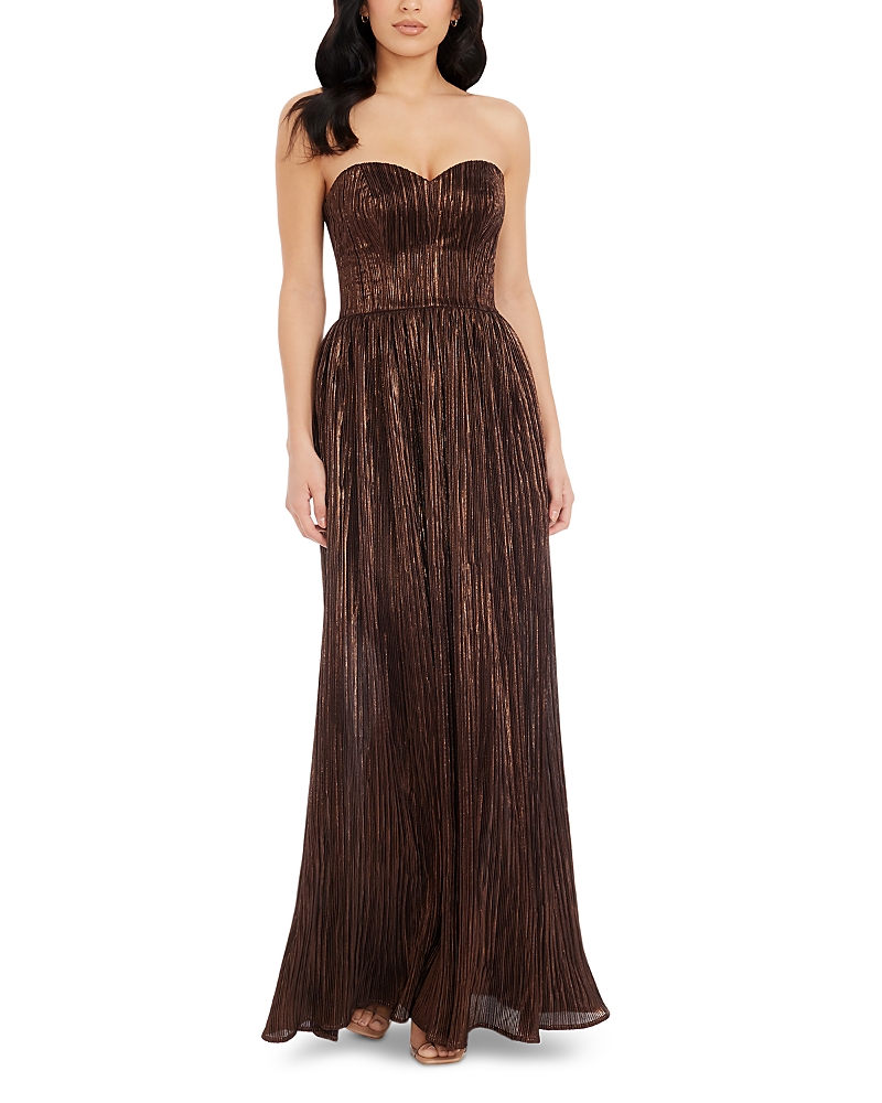 Dress the Population Audrina Plisse Maxi Gown