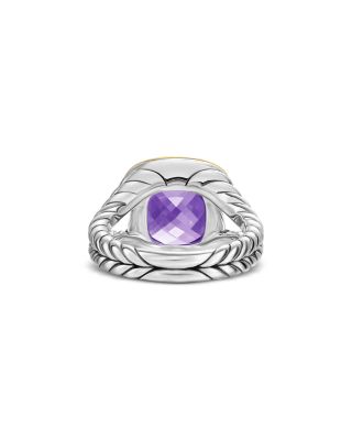 Albion&reg; Ring in Sterling Silver with 18K Yellow Gold and Amethyst, 11mm