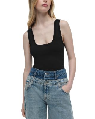 Kove High Rise Double Waistband Jeans in Two Tone Del Mar