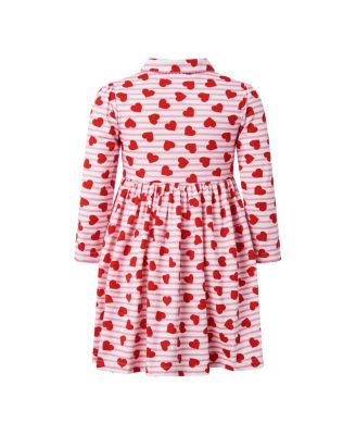 Girls' Stripe Heart Jersey Dress - Baby, Little Kid, Big Kid