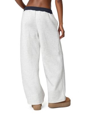 Contrast Embroidered Sweatpants
