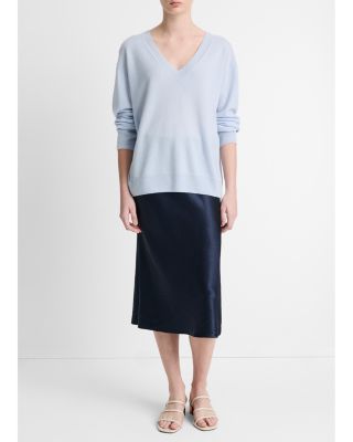 Cashmere & Silk V Neck Sweater