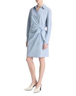 Furrow Stripe Wrap Dress