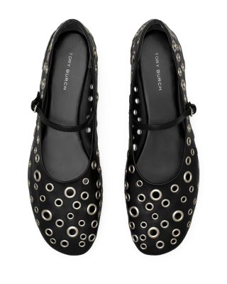 Women's Eyelet Mary Jane Ballet Flats