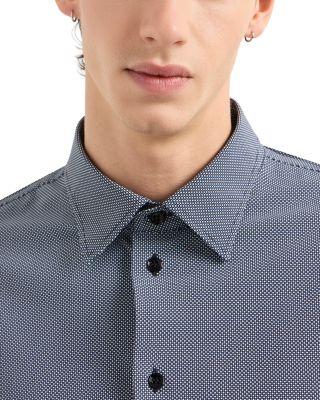 Regular Fit Micro Polka Dot Sport Shirt