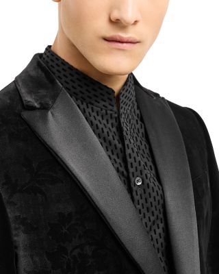 Slim Fit Embossed Velvet Dinner Jacket