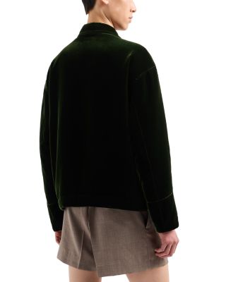 Regular Fit Velvet Trucker Jacket