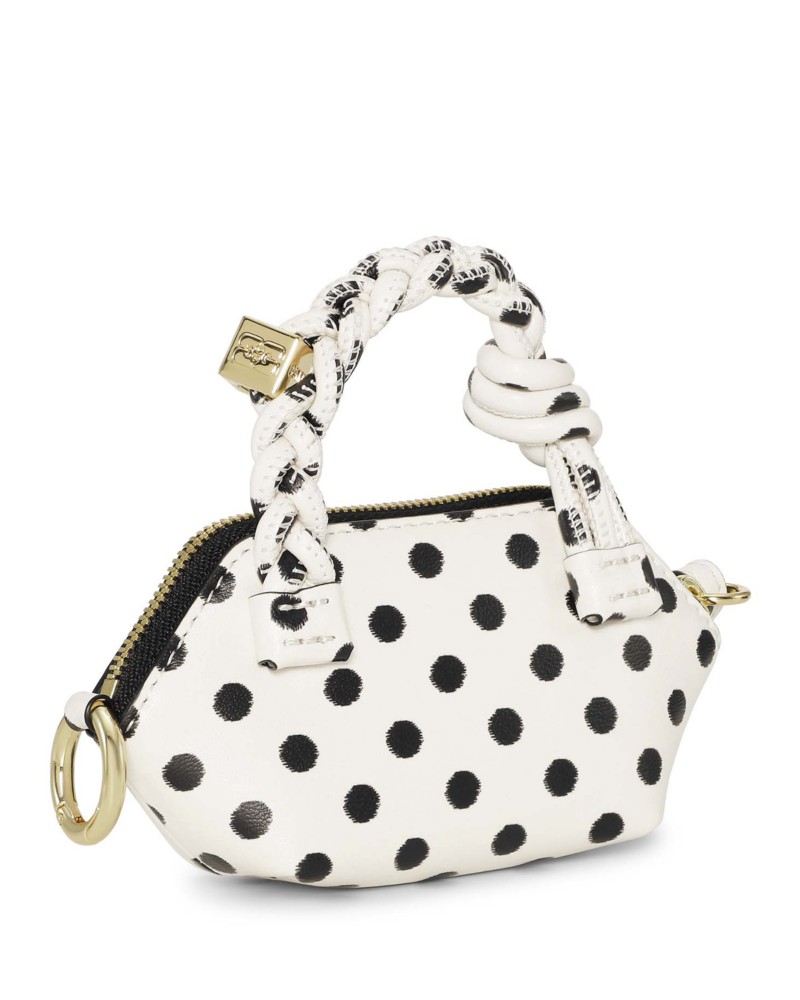 Ganni Nano Bou Bag Print Dots in Egret