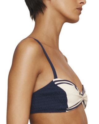 Marine Smocked Bralette Bikini Top