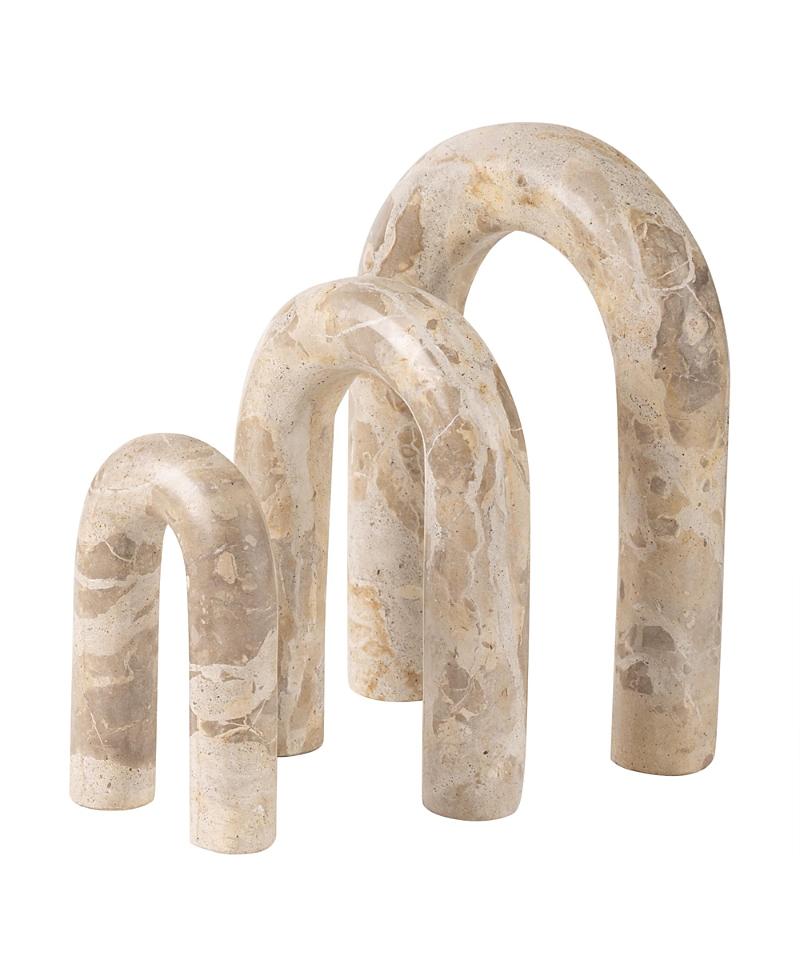 Gauri Kohli Jubilant Decorative Objects, Set Of 3 In Beige