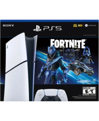 PlayStation 5 Slim Console Digital Edition Fortnite Cobalt Star Bundle - White