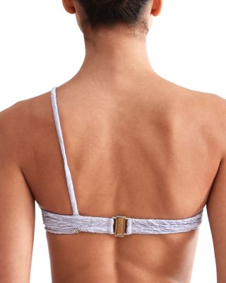 Papillon Jacquard One Shoulder Bikini Top & High Waist Bikini Bottom