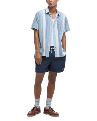 Portwell Regular Fit Linen Blend Short Sleeve Shirt