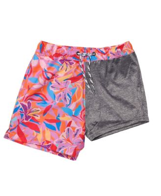  Blooming Sunset Sustainable Swim Short - Big Kid