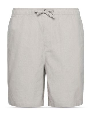 Relaxed Fit Linen Blend Shorts 