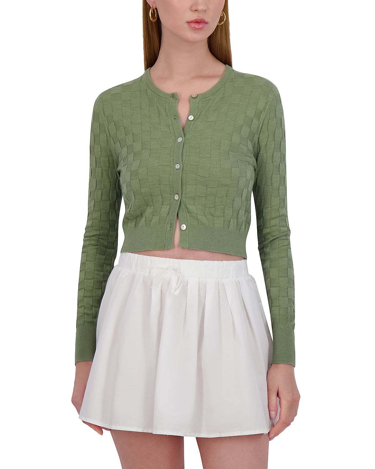 Point Checker Knit Cardigan