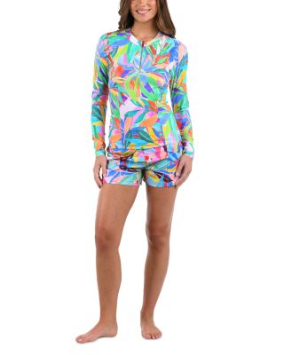La Blanca - Tropi Flage Half Zip Rash Guard & Tropi Flage Board Shorts