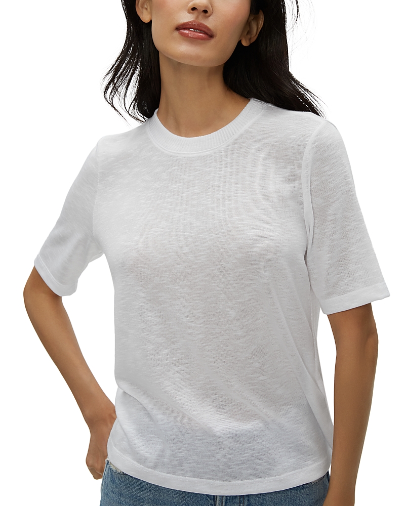 Michael Stars Frankie Crewneck Top In White