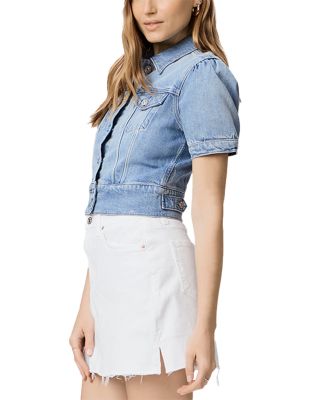 Kendra Puff Sleeve Denim Jacket