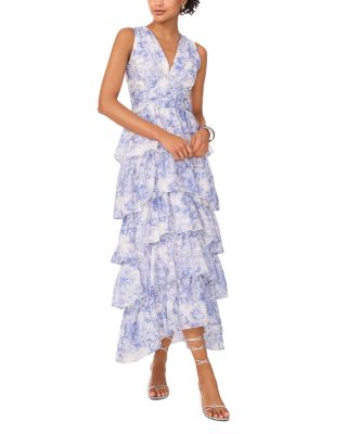 Cascading Ruffle Maxi Dress
