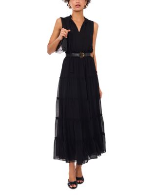 Sleeveless Tie Neck Maxi Dress