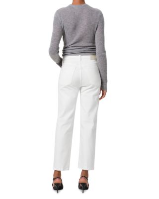 Palma High Rise Straight Leg Jeans in Soft White