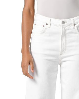 Ren High Rise Wide Leg Jeans in White Wash