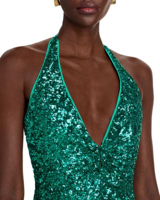 Ryushi Sequined Halter Gown