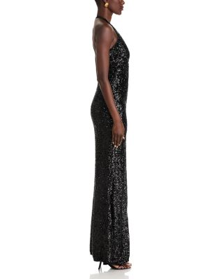 Ryushi Sequined Halter Gown
