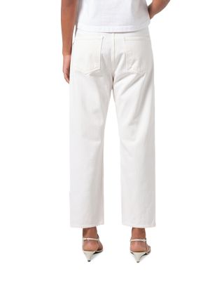 90&#39;s Mid Rise Cropped Straight Leg Jeans in Fortune Cookie