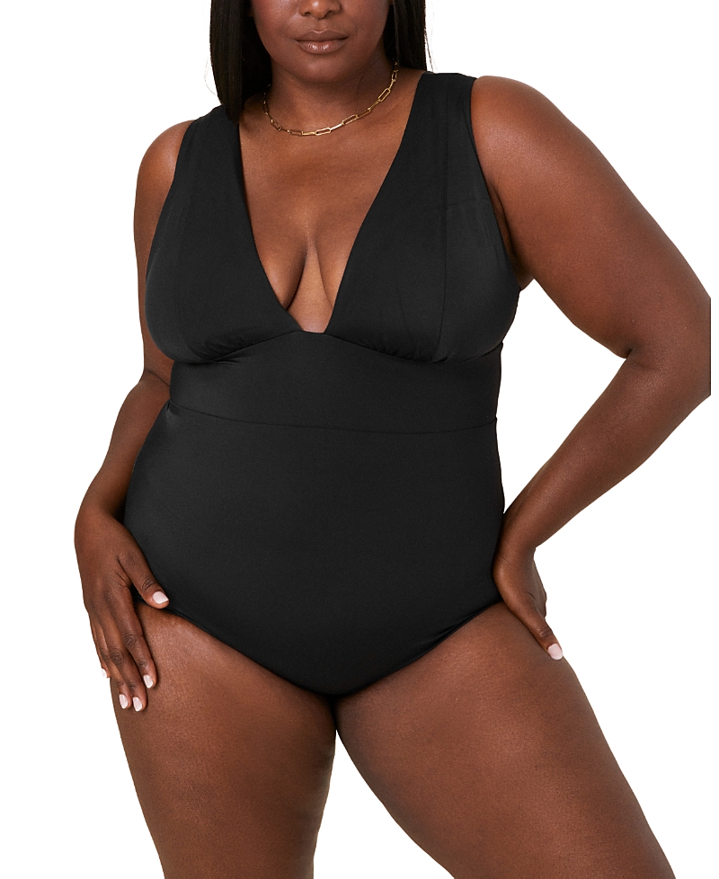 Andie Women's Mykonos Deep Plunge Neck One Piece Swimsuit