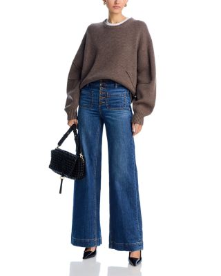 Cindy High Rise Wide Leg Jeans in Medium Wash  